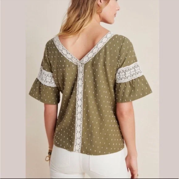 Maeve by Anthropologie Venezia Textured Top Size Small - Picture 3 of 13